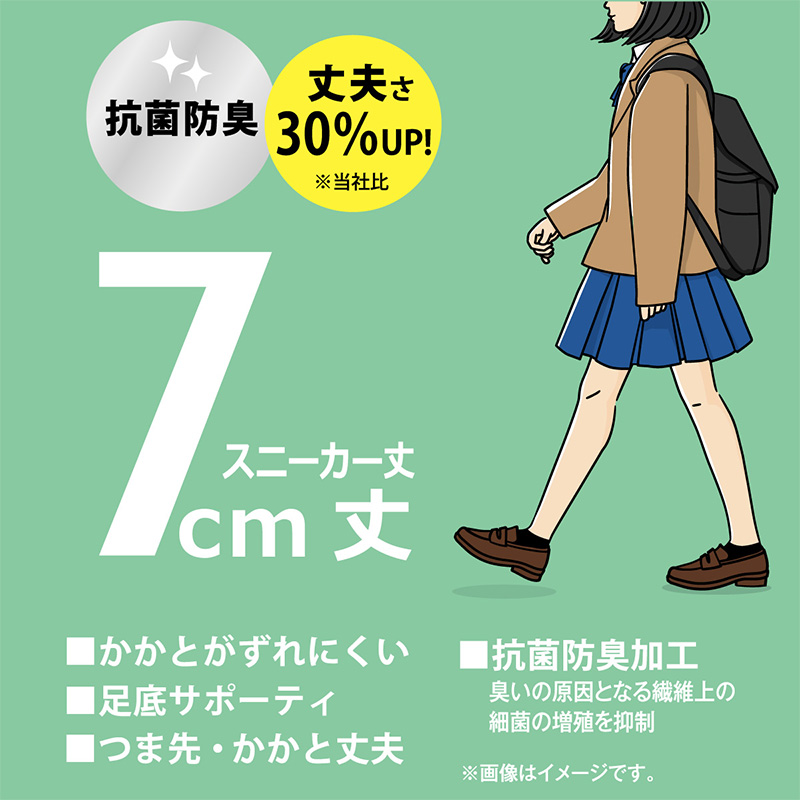 スクールソックス 黒 紺 白 くるぶしソックス スニーカー丈 ジュニア 靴下 7cm丈 3足組 22-24cm・24-26cm くるぶし丈 – スクログ