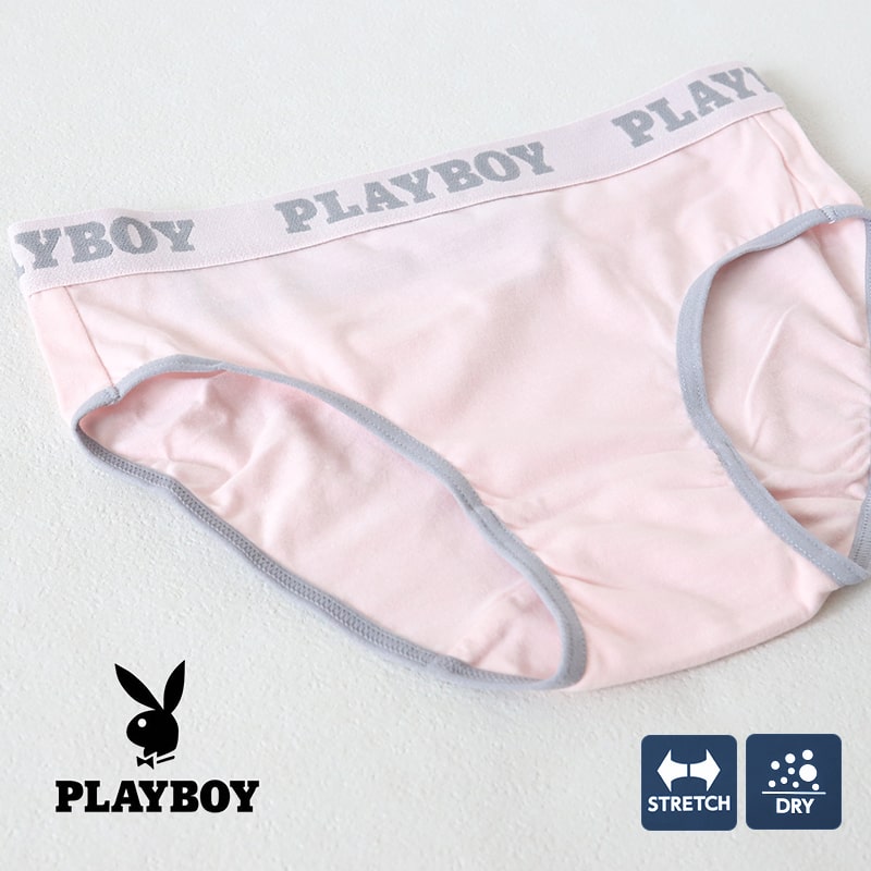 ショーツ レディース 婦人 シンプル ブランド PLAYBOY M L LL 下着 肌着 インナー PLAY BOY かっこいい 綿混