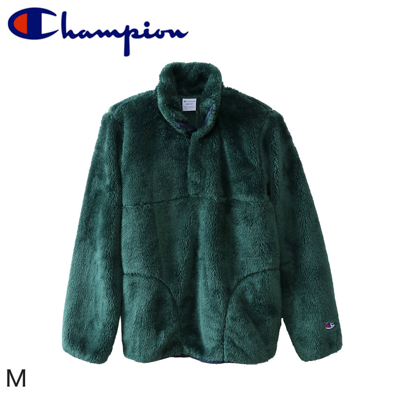 Champion レディース ハーフスナップジャケット M (チャンピオン フリース 起毛 冬 ふわふわ もこもこ) (在庫限り)