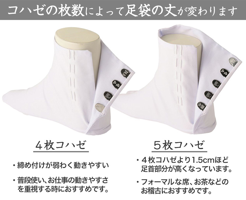 足袋 白 礼装用 福助足袋 4枚コハゼ 指長 ささ型 日本製 21 21.5 22 22.5 23 23.5 24 24.5 25 25.5 –  スクログ