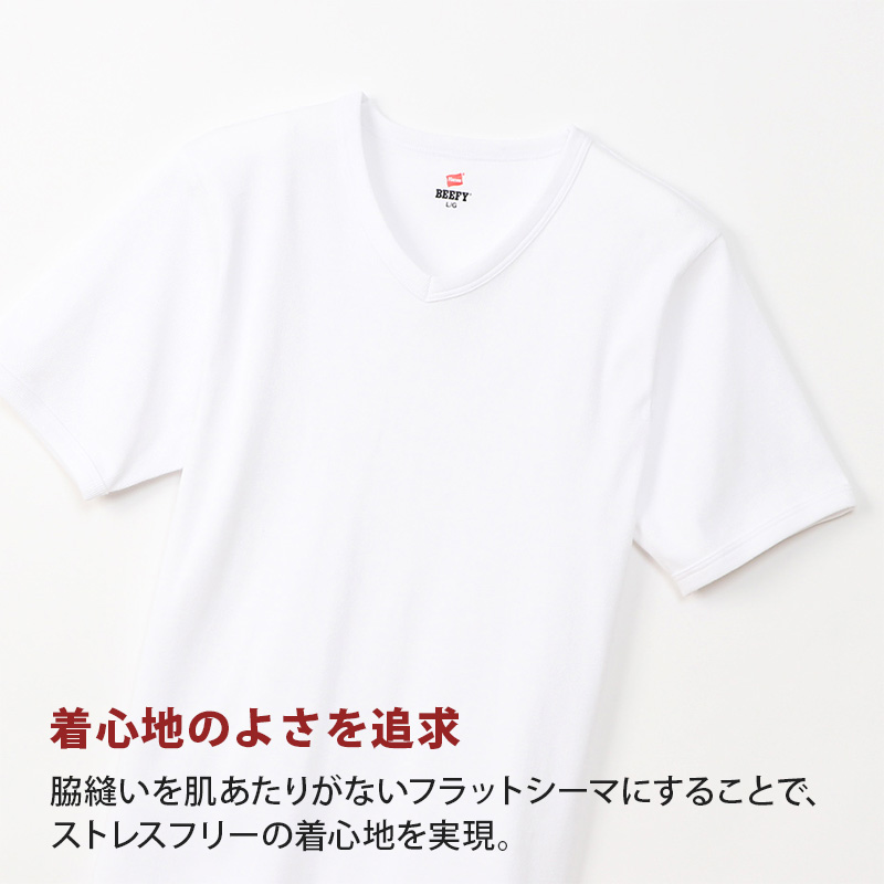 ヘインズ BEEFY-T ビーフィー リブTシャツ S～XL (Hanes tシャツ メンズ 無地 肌着 半袖 下着 綿 コットン インナー 男性 hanes S M L XL) (在庫限り)