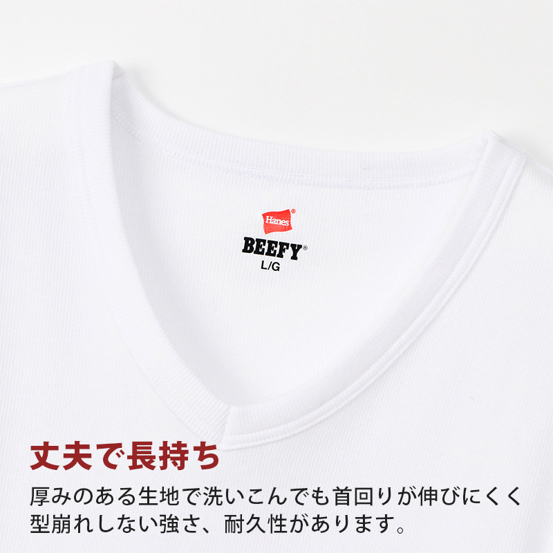 ヘインズ BEEFY-T ビーフィー リブTシャツ S～XL (Hanes tシャツ メンズ 無地 肌着 半袖 下着 綿 コットン インナー 男性 hanes S M L XL) (在庫限り)