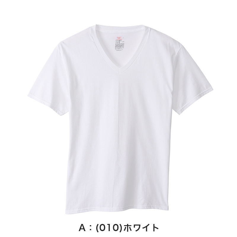 ヘインズ メンズ Tシャツ Vネック インナー 半袖 綿 3枚組 M～LL Hanes 綿100 インナーシャツ アンダーウェア 肌着 下着 男性 無地 v首 コットン