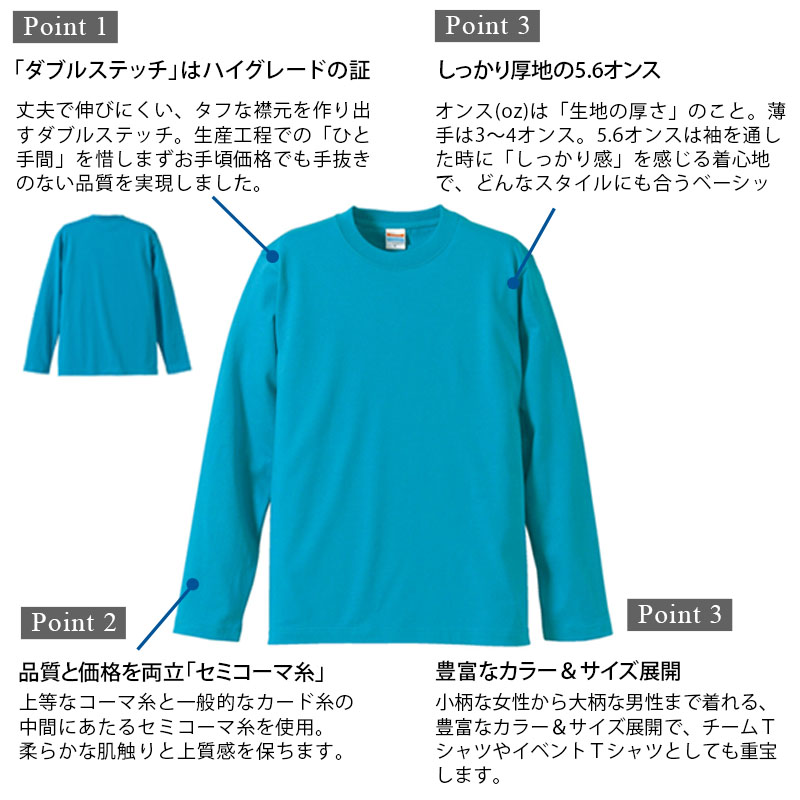 メンズ 5 6オンス ロングスリーブtシャツ S Xxl United Athle メンズ アウター 下着 靴下 ストッキングのネット卸売 すててこ問屋